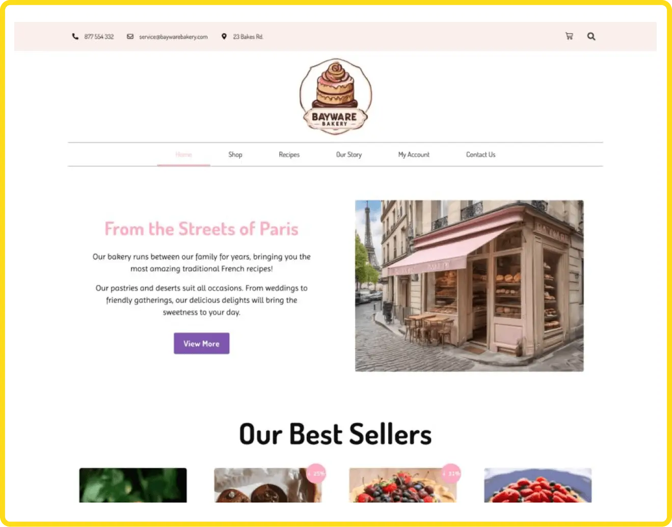 Bayware Bakery Web Design