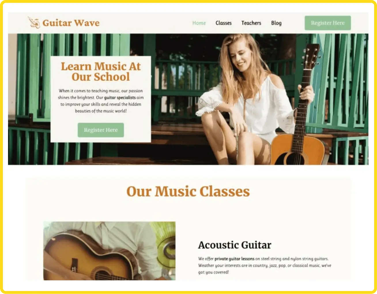 Guitar Wave Web Design