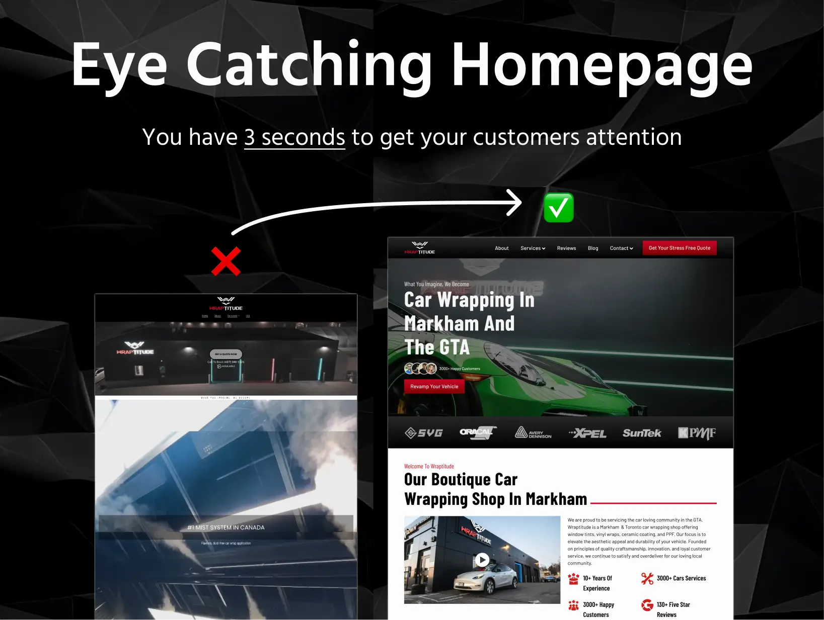 car wrap website homepage
